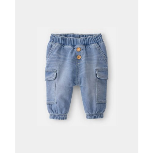 Baby Boy Denim Cargo Pocket Jogger - Light Wash - OshKosh B'gosh | Carter's
