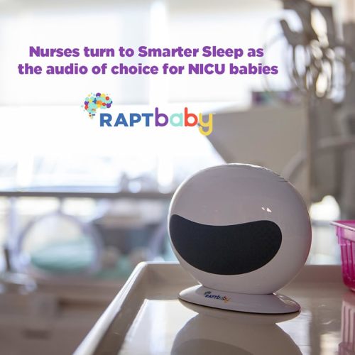 Smarter Sleep Sound Machine by RAPTbaby – Neuroscientist Designed for Sleeping & Brain-Building - Portable Baby Sound Machine with 8 Unique Sounds - Essential Baby and Toddler Registry Shower Gift - SMART1