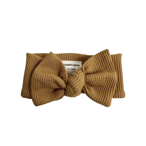 Organic Waffle Knot Bow, Honey