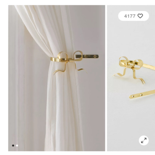 Marina Bow Curtain Tie-Back Set