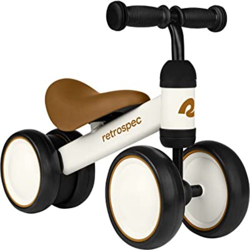 Retrospec Cricket Baby Walker 4-Wheel Balance Bike for Ages 12-24 Months Toddlers First Birthday Gift - Toddler Bicycle Toy for 1 Year Old’s - Ride On Toys for Boys & Girls