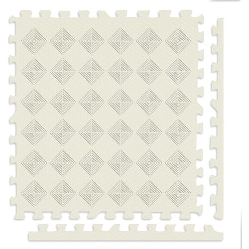 Play Platoon Large Kids Mats for Floors, 9 Tile 72 x 72 inch, Extra-Thick Interlocking Tiles, 24 x 24 in. Puzzle Mat Pieces with Border, Non-Toxic, Neutral Playmat Rug for Toddlers & Children