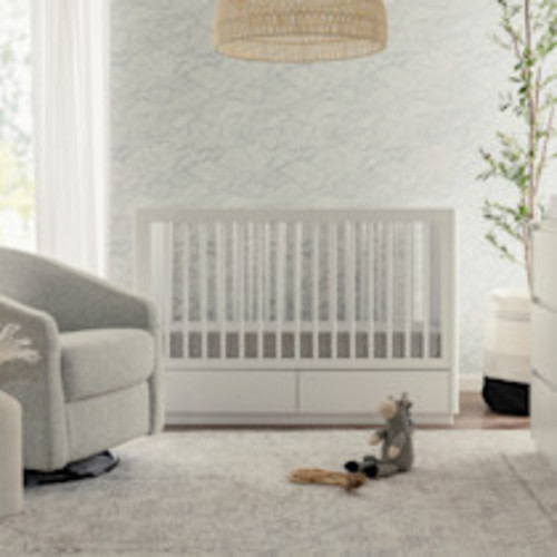 babyletto Bento 3-in-1 Storage Crib with Toddler Bed Conversion Kit - White