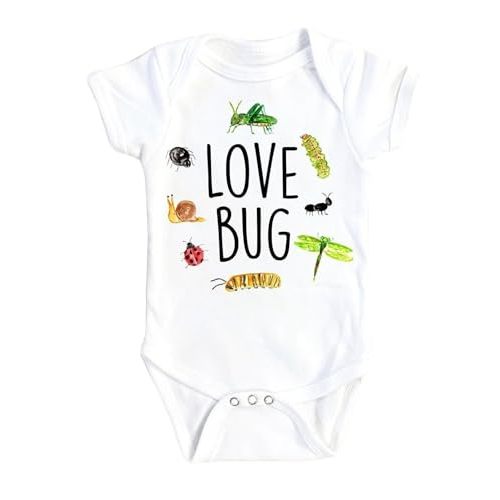 NOFO VIBES Love Bug Baby Boys Girls Clothes Infant Romper Bodysuit One-Piece