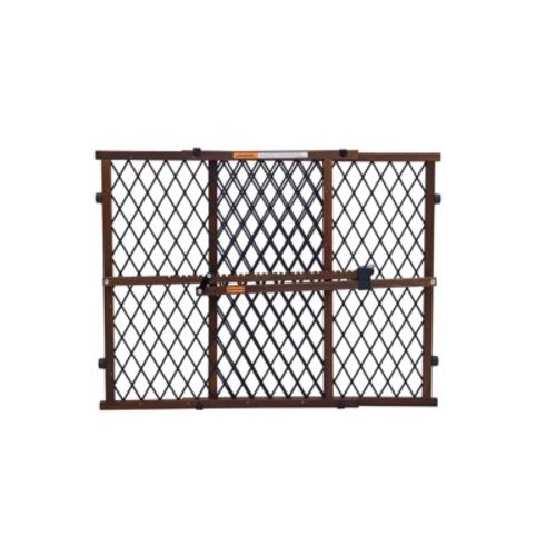 Parent's Choice Brown Farmhouse Safety Baby Wooden Gate for Aged 6 to 24 Months