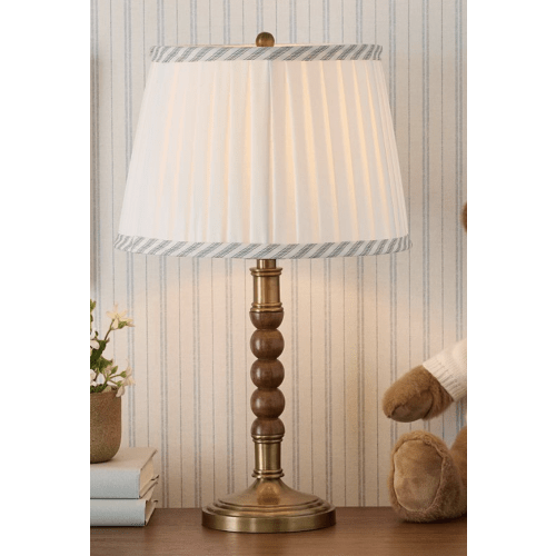 Chris Loves Julia Turned Wood Table Lamp (18")