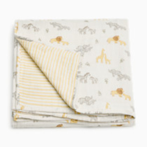 Tiny Kind Organic Cotton Muslin Blanket - Safari Adventure