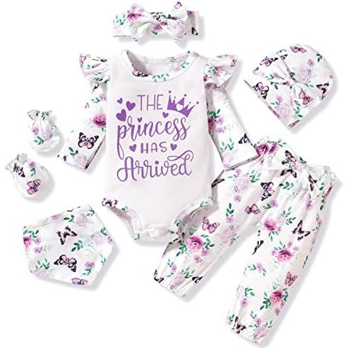 Aalizzwell Baby Girl Long Sleeve Floral Fall Winter Outfit