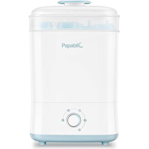Papablic Baby Bottle Sterilizer and Dryer, Electric Steam Sterilizer for Baby Bottles, Pacifiers, and Pump Parts, Large Capacity 10 Bottle, Fast Sanitizes and Dries Bottles, Easy to Use and Clean