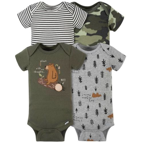 Onesies® Brand Baby Boys Short Sleeve Bodysuits, 4-Pack, Color: Bear, Size: 6-9 months