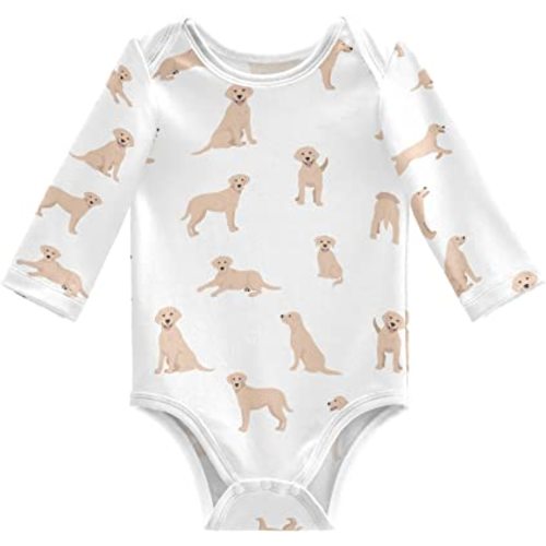 vvfelixl Baby Bodysuits Black Pug White Long Sleeve Cotton Baby Clothes For Boys Girls 0-24 Months