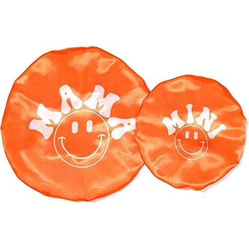 Bonnet Set Baby Mommy Bonnet Sleep Cap Baby Hair Bonnet for Women Girls Kids Toddler Curly Reversible Adjustable Hair Cap ha Double Layer