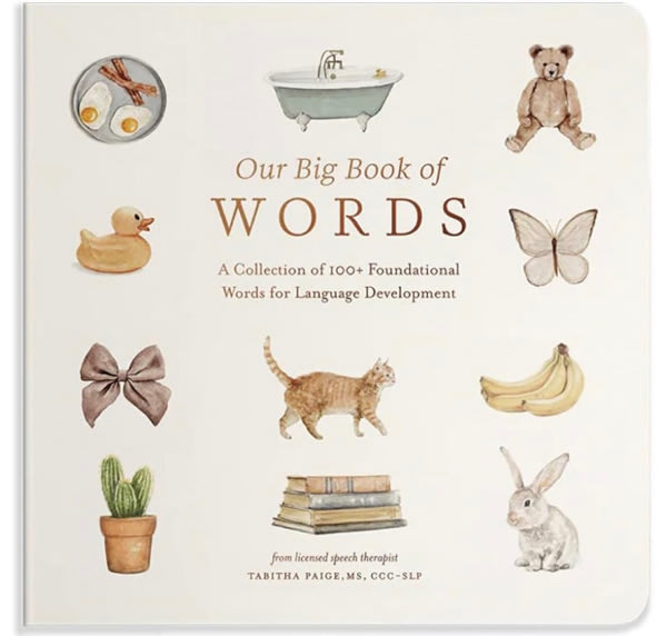 Our Big Book of First Words: A Collection of 100+ Foundational Words for Language Development (Tabitha Paige Children's Book Series)