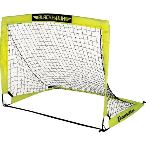 Franklin Sports Blackhawk Backyard Soccer Goal - Portable Pop Up Soccer Nets - Youth + Adult Folding Indoor + Outdoor Goals - Multiple Sizes + Colors - Perfect for Games + Practice