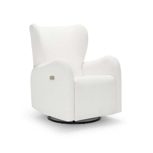 Celeste Electric Nursery Chair - White Boucle