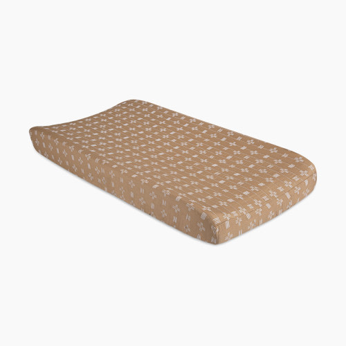 Crane Baby Cotton Quilted Change Pad Cover - Copper Dash