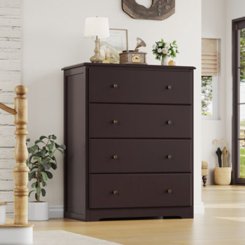 Andover Mills™ Hornell 37"H Freestanding 5 Drawer Dresser, 29"W Wood White Chest of Drawers | Wayfair