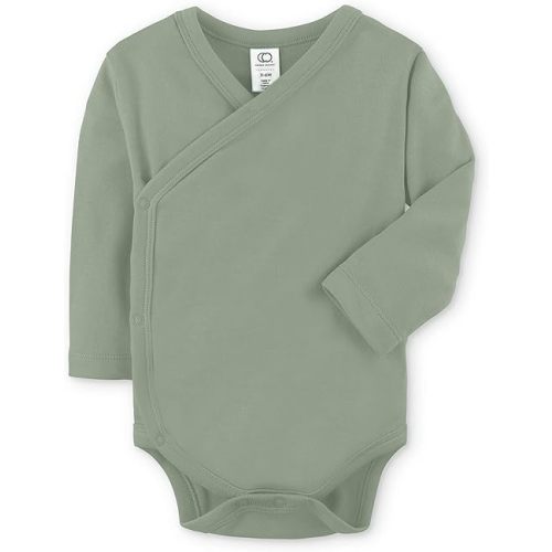 Colored Organics Baby Organic Cotton Kimono Bodysuit - Long Sleeve Infant Side Snap One Piece