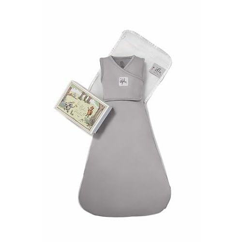 The Ollie World Alphie Sleep Pouch, Made from Custom Patented Moisture-Wicking Fabric, 2-Way Zipper, Sleep Sack, Wearable Blanket, Swaddle Transition, 4-12 Months (Stone, Owl (12-25 lbs))