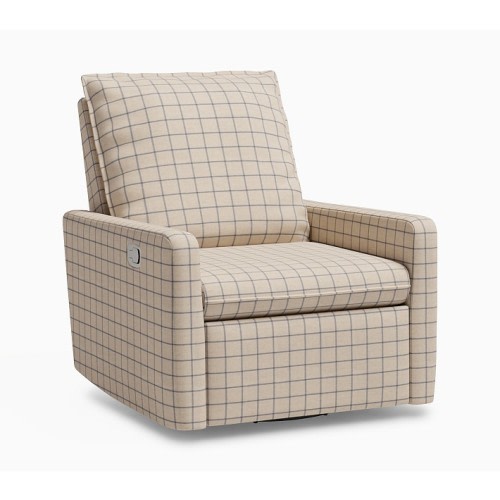 Paxton Manual Recliner Windowpane Print