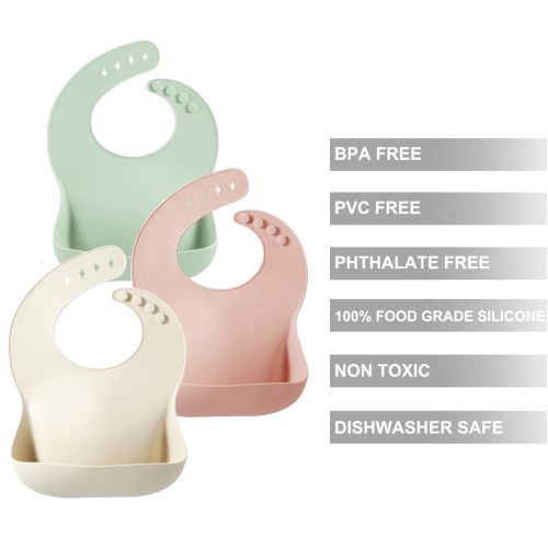 Silicone Bibs (3 Pack) – PandaEar