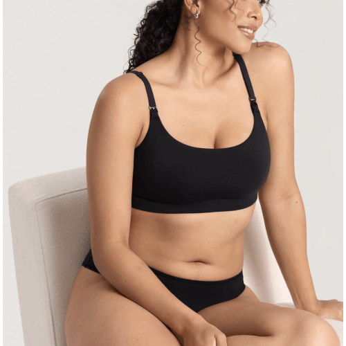 Cotton Scoop Neck Nursing Bralette