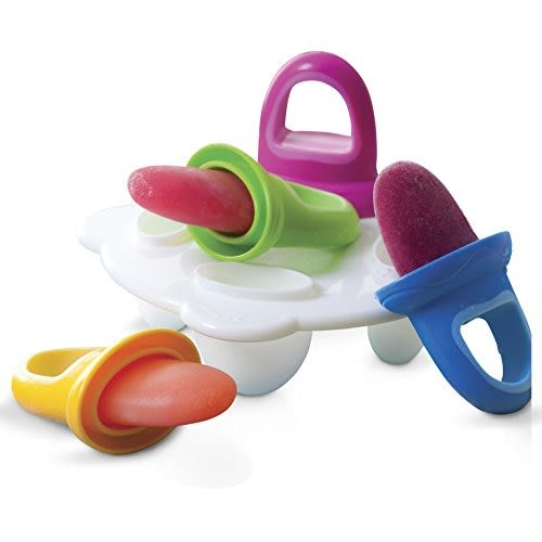Nuby Garden Fresh Fruitsicle Frozen Pop Tray,Multicolored 1set 4 handle