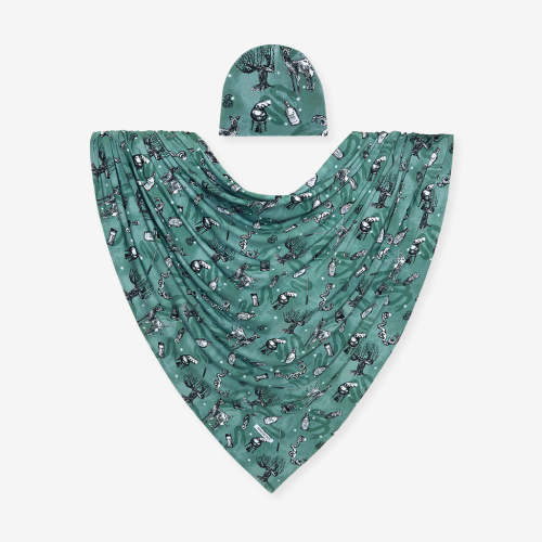 Slytherin House Swaddle Beanie Set