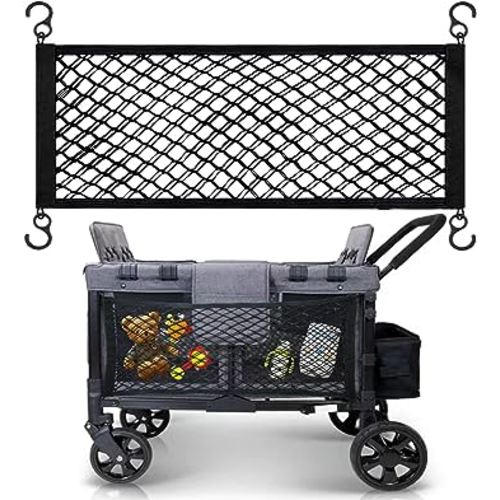 Stroller Wagon Cargo Net, Wagon Accessories Compatible with WONDERFOLD All W-Series Models, Stretchable Foldable Cargo Net to Increase Stroller Large Storage Space