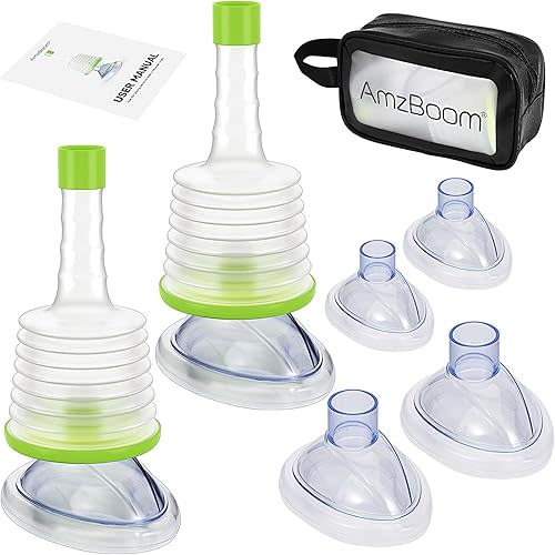 Choking Rescue Device,Portable Anti-Choking Device 2-Pack,Airway Suction Units,with 4 Mask Sizes, Easy to Use, Home Safety Kit.Emergency Anti-Choking Aid for Home