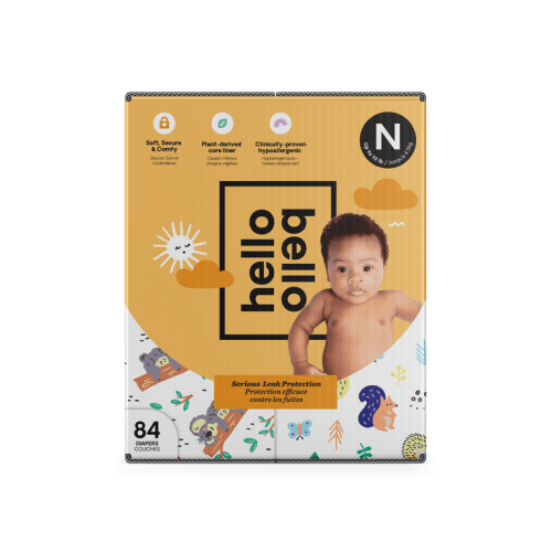 Hello Bello Daytime Diapers - Size Newborn - Woodland Animals & Koala Kids