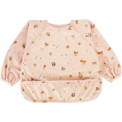 Waterproof Long Sleeve Bib – Machine Washable Baby Bibs for Eating – Baby Smock Bib for Toddler – BLW Supplies for Baby