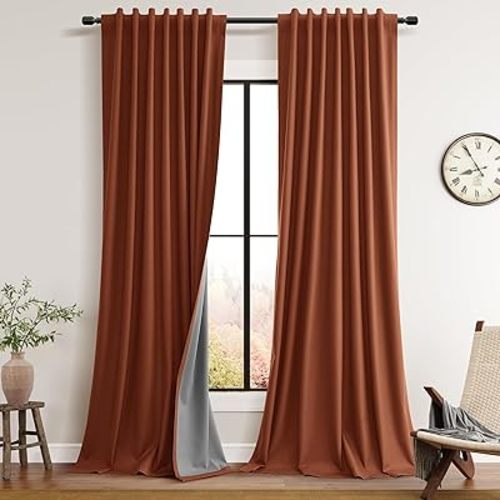 52x90 Terracotta Blackout Curtains