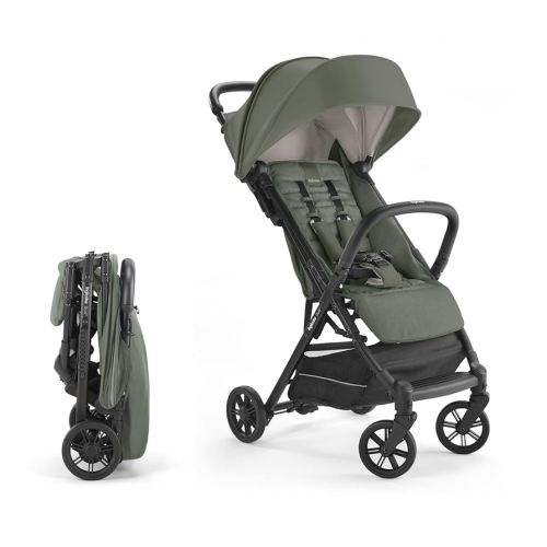 Inglesina Quid 2 Stroller - Crocodile Green - Ultra Compact Lightweight Travel Stroller, Babies and Toddlers, Airplane Overhead Foldable, Reclining Seat Collapsible Canopy, 3 Months - 50 lbs, BPA Free
