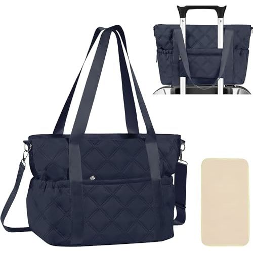 Large Crossbody Diaper Tote with Changing Pad, Mommy Storage Bag