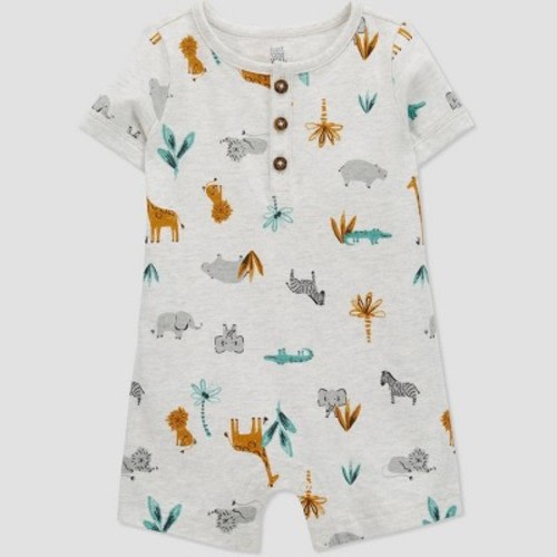 Carter's Just One You® Baby Boys' Safari Romper - Gray, Size: 6M