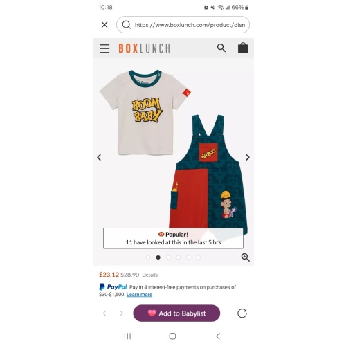 Disney The Emperor's New Groove Kuzco Color Block Infant T-Shirt and Overall Set | BoxLunch