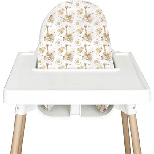 Highchair Cushion Cover for Inflatable Cushion, Compatible for IKEA Antilop Highchair, High Chair Accessories Stain-Proof and Wipeable Cushion Cover (Cushion NOT Included)(Babygiraffe)