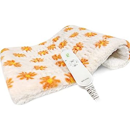 HELLOMOTO Heating Pad for Pain Relief, Electric Heating Pad for Back Pain and Cramps -12 Heat Settings with Auto Off,12 Inch x 24 Inch, Machine Washable-OW01