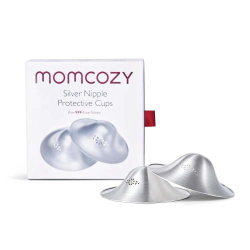 Momcozy 999 Silver Perforated Nursing Cups for Breastfeeding Essential, XL Size