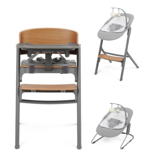 Jengo Flexx Highchair With Bouncer Wood
