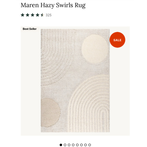 6x9 Maren Hazy Swirls Rug | Beige – Rugs USA