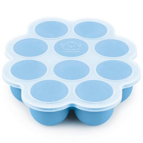 Prep Silicone Baby Food Freezer Tray with Clip-on Lid, 2oz x 10 Silicone Freezer Molds, BPA-Free Baby Food Storage (Alpine Green)