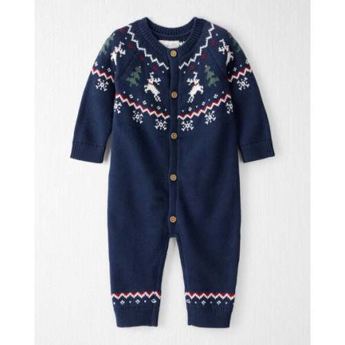 Baby Organic Cotton Fair Isle Sweater Knit Jumpsuit - Little Planet | Carter's