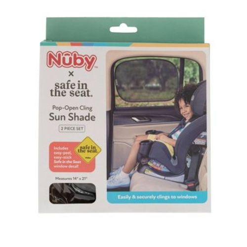 Nuby x Safe in the Seat Pop Open Sunshades - 2pk