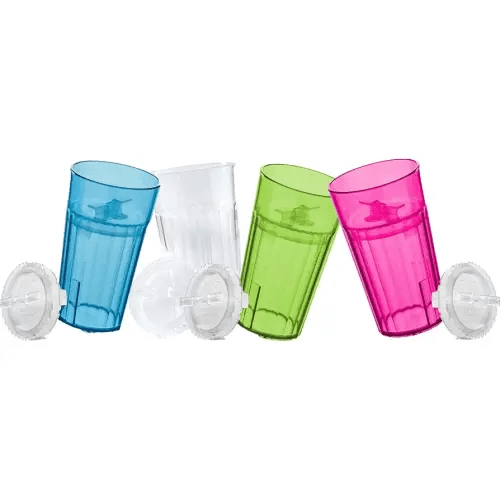 Reflo Smart Cup (Asst 4 colors) Open Training Cup, Toddler Cup, No Suction 6oz, 360 Control-Flow, USA MADE Premium High-Impact Plastic