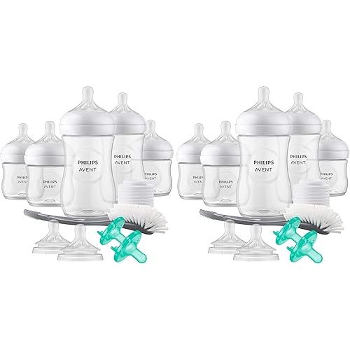 Philips AVENT Natural Baby Bottle with Natural Response Nipple, Newborn Baby Gift Set, SCD838/02 (Pack of 2)