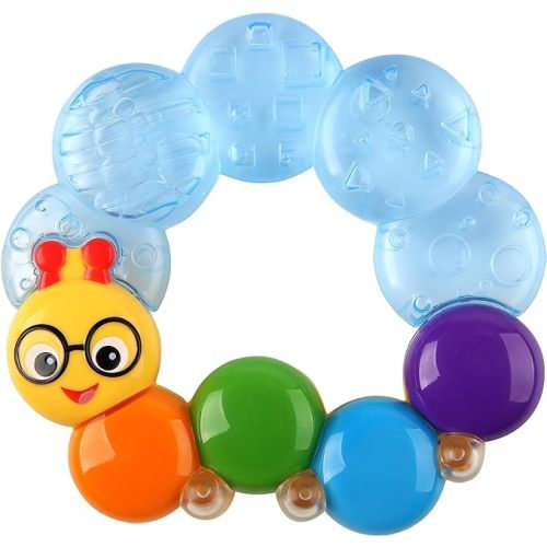 Baby Einstein Teether-pillar Rattle and Chill Teething Toy, Ages 3 months + - Cal Teething Ring - 1 Count (Pack of 1)