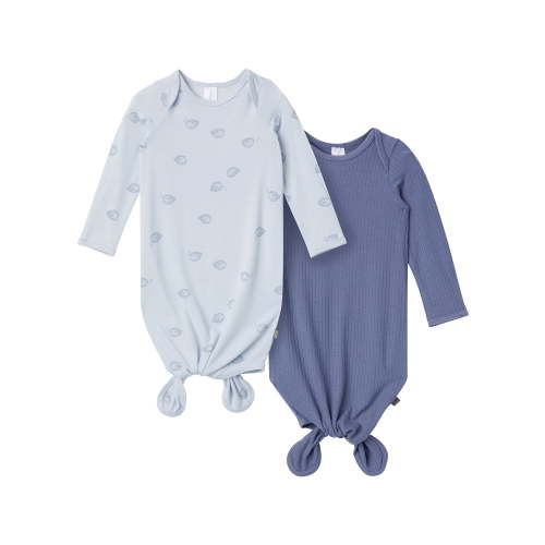 Modern Moments by Gerber Baby Neutral Knotted Gown With Mittens, 2-Pack, Newborn - 0/3 Months