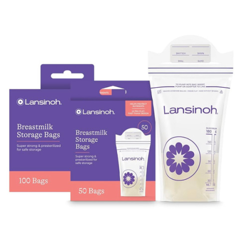 Lansinoh Breastmilk Storage Bags, 150 Count, Baby Essentials, Fast Freeze & Thaw Breast Milk Bags for Baby Bottle Feeding, Superior Strength & Stretch, 6 Ounce